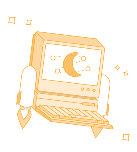 illustration of the computers that sent us to the moon
